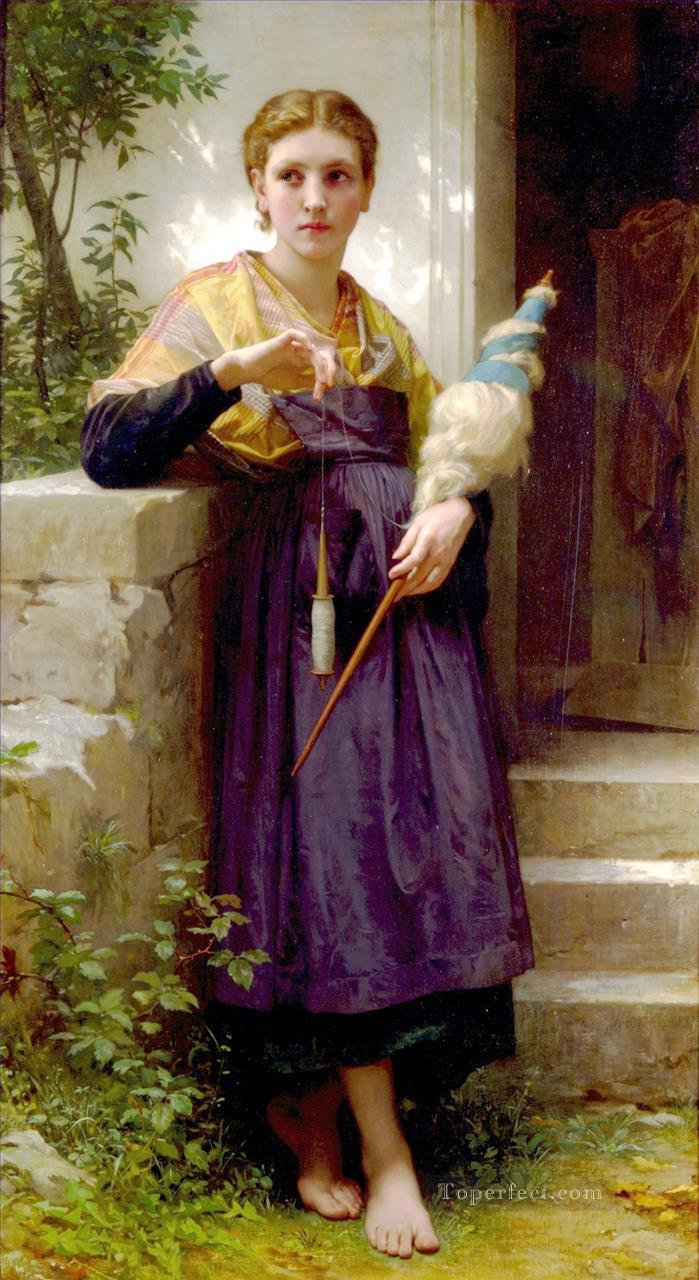 Realismo de Fileuse William Adolphe Bouguereau Pintura al óleo